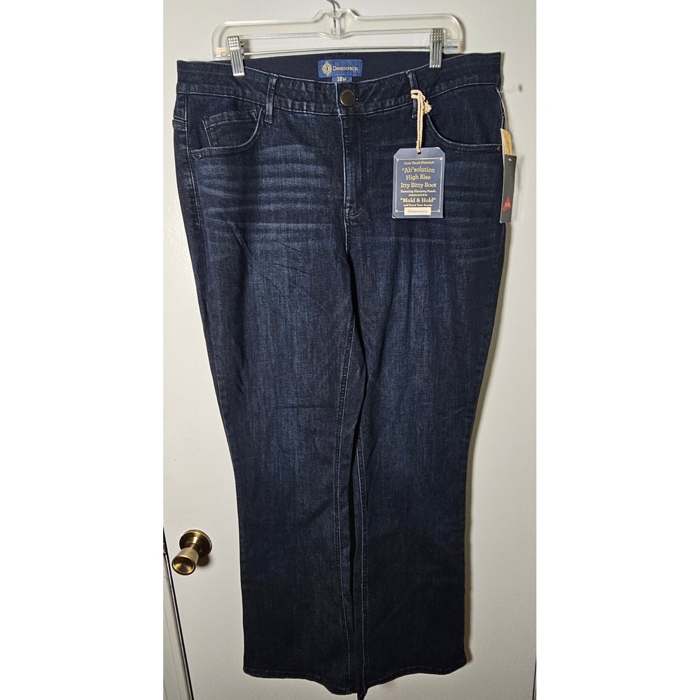 Democracy Ab solution High Rise Itty Bitty Boot Jeans Women's Size 18W Dark Wash
